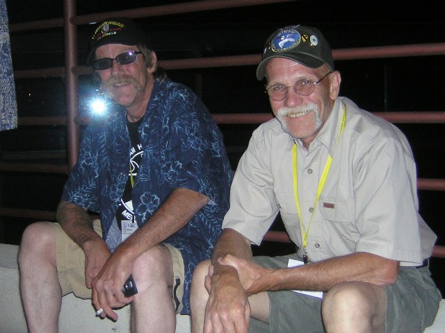 (155) Steve Hallmark and Larry Kenny getting some fresh air.